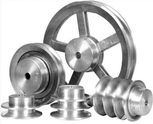 POLIA DE ALUMINIO PERFIL  A  - 2 CANAIS -  075 MM