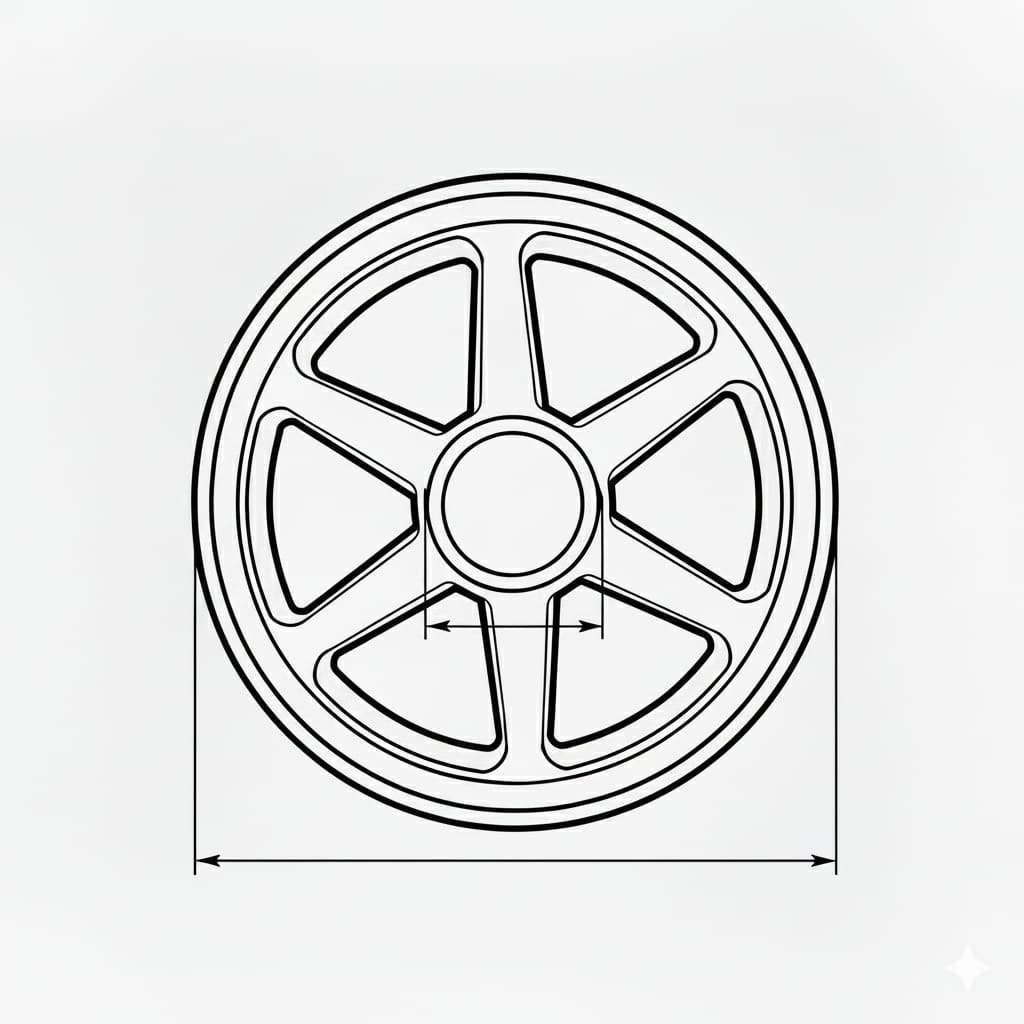 POLIA DE ALUMINIO PERFIL  A  - 1 CANAL  -  180 MM